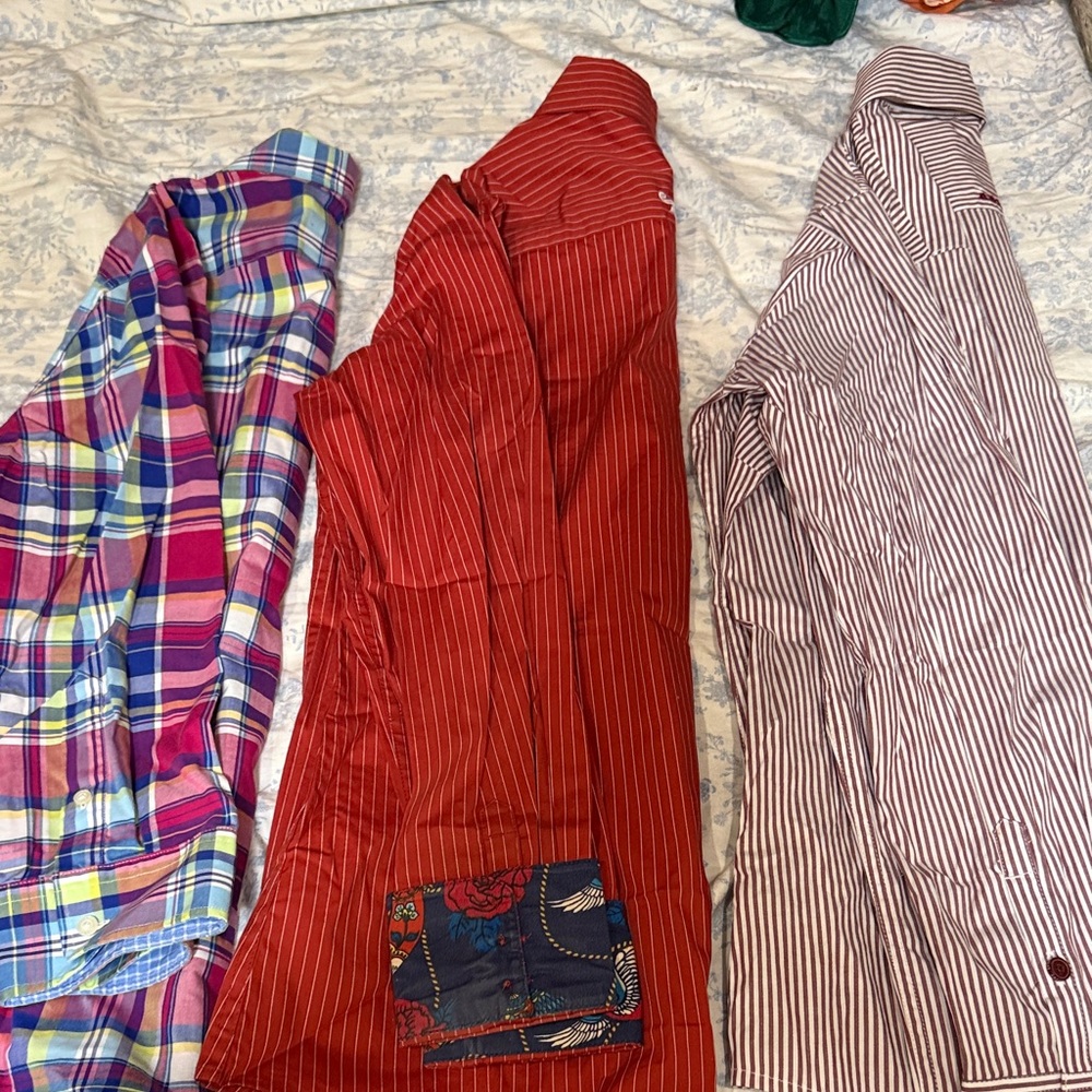 Ariat Red and White Striped Women's Button Down Shirt